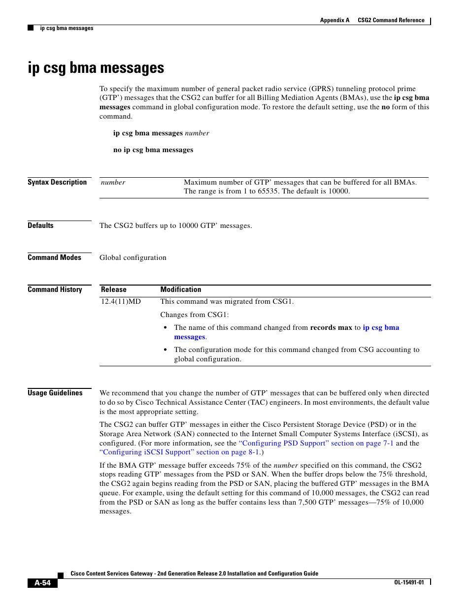 Ip csg bma messages | Cisco OL-15491-01 User Manual | Page 54 / 268