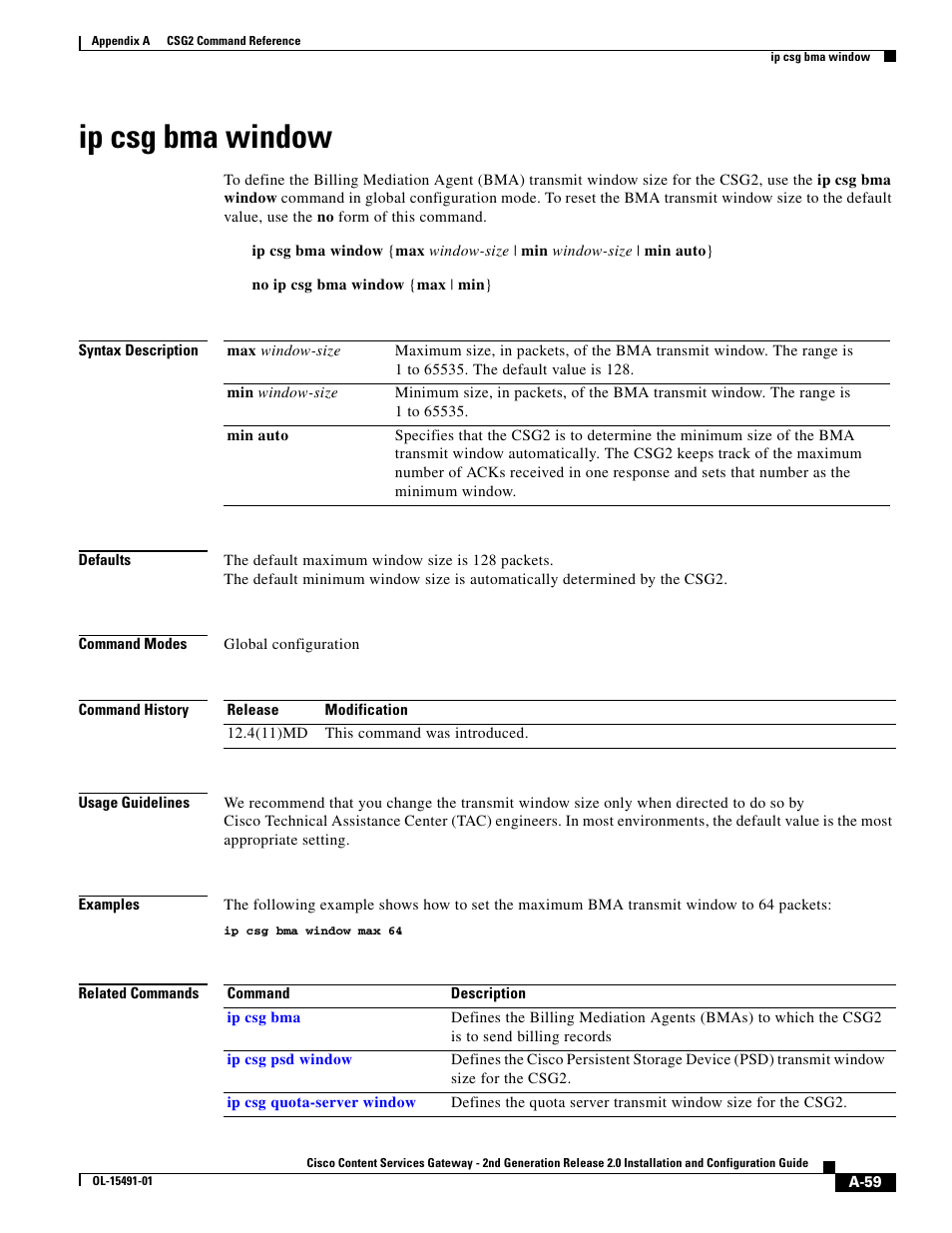 Ip csg bma window | Cisco OL-15491-01 User Manual | Page 59 / 268