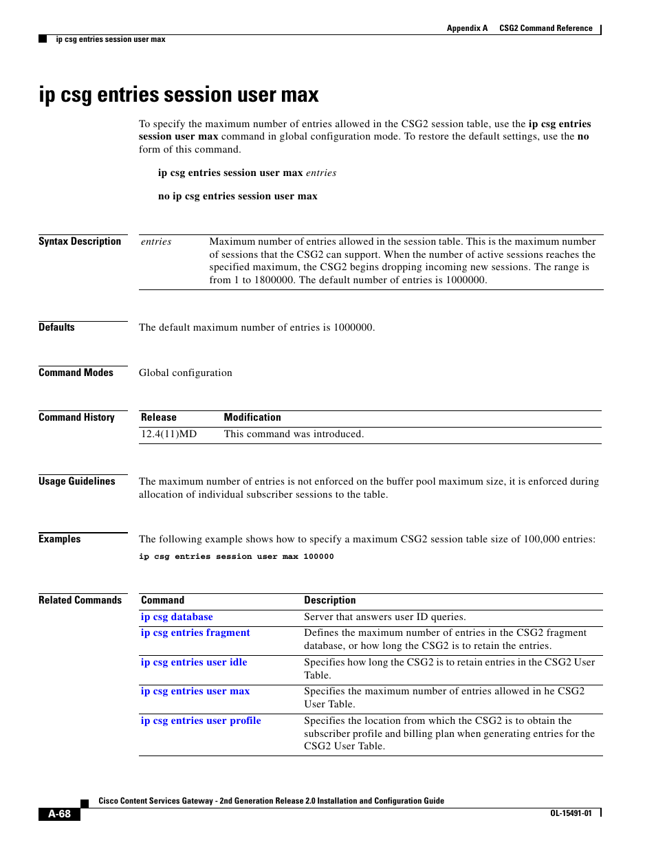 Ip csg entries session user max | Cisco OL-15491-01 User Manual | Page 68 / 268
