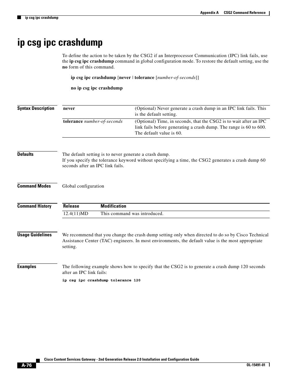 Ip csg ipc crashdump | Cisco OL-15491-01 User Manual | Page 76 / 268