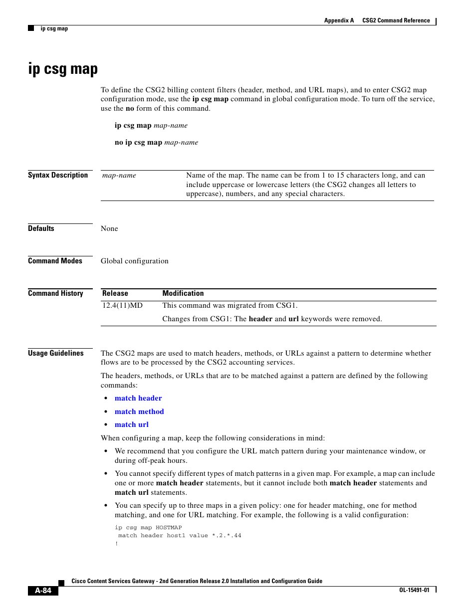 Ip csg map | Cisco OL-15491-01 User Manual | Page 84 / 268