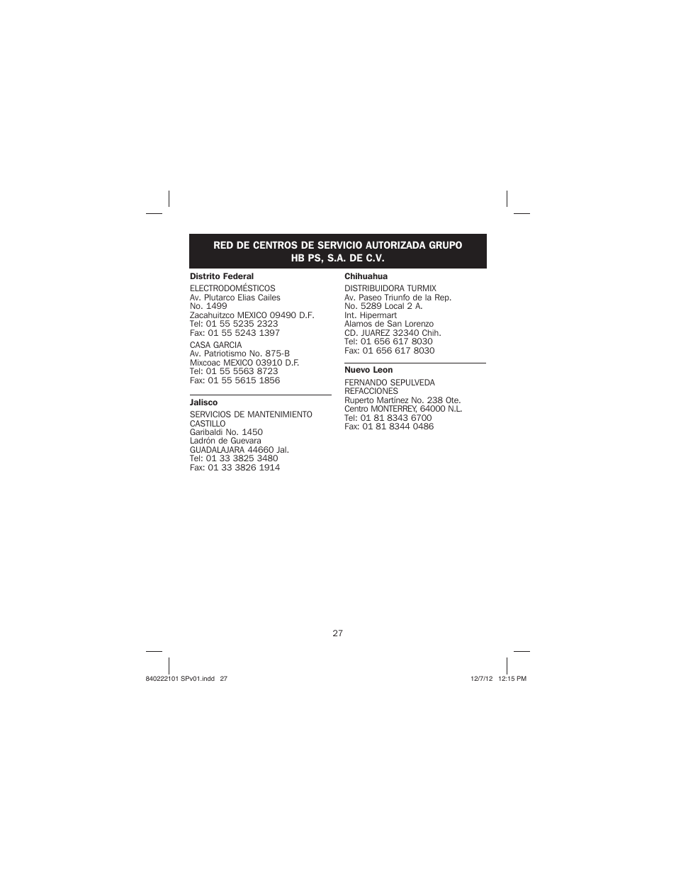 Proctor-Silex Belgian Flip Waffle Maker-26060Y User Manual | Page 27 / 28