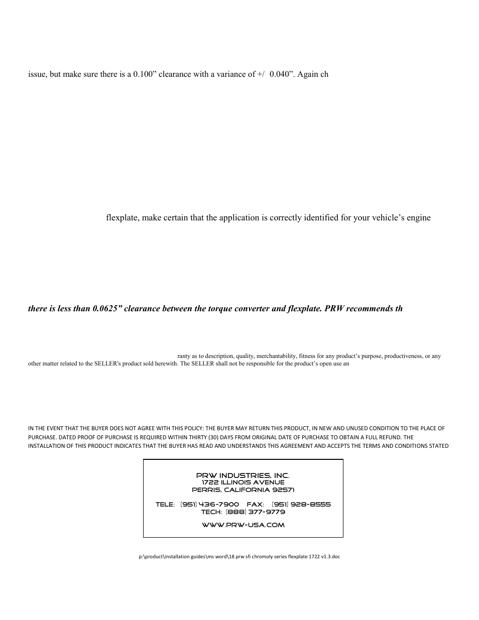 Cummins and dodge diesel flexplates | PRW 18 PRW Gold Series Flexplate (SFI-Rated 29.1) User Manual | Page 2 / 2
