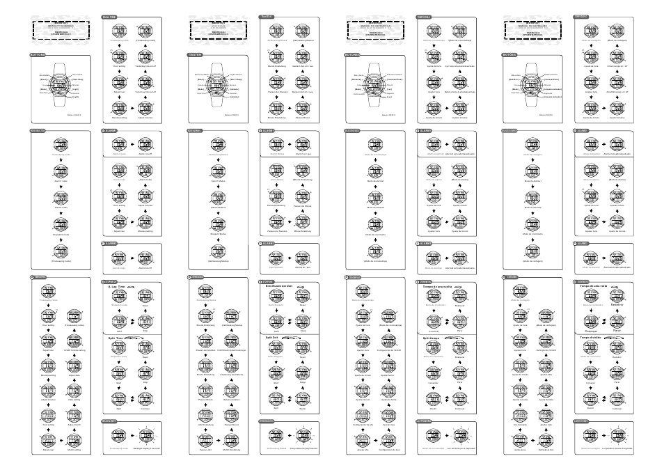 Q&Q QUARTZ MD005N1 User Manual | 2 pages