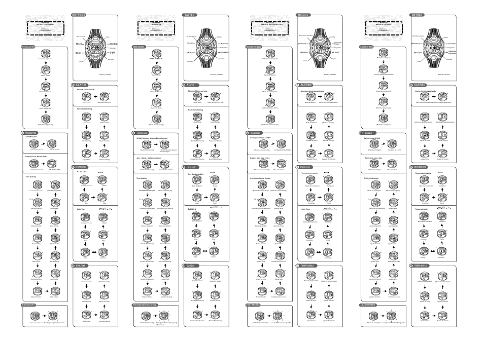 Q&Q QUARTZ MD08180 User Manual | 2 pages