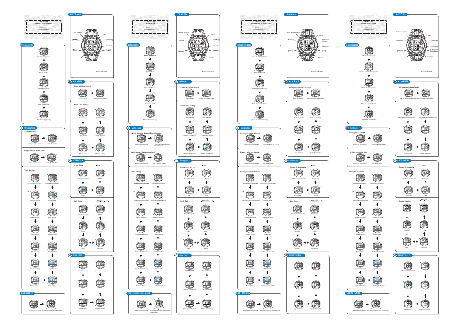Q&Q QUARTZ MD10219 User Manual | 2 pages