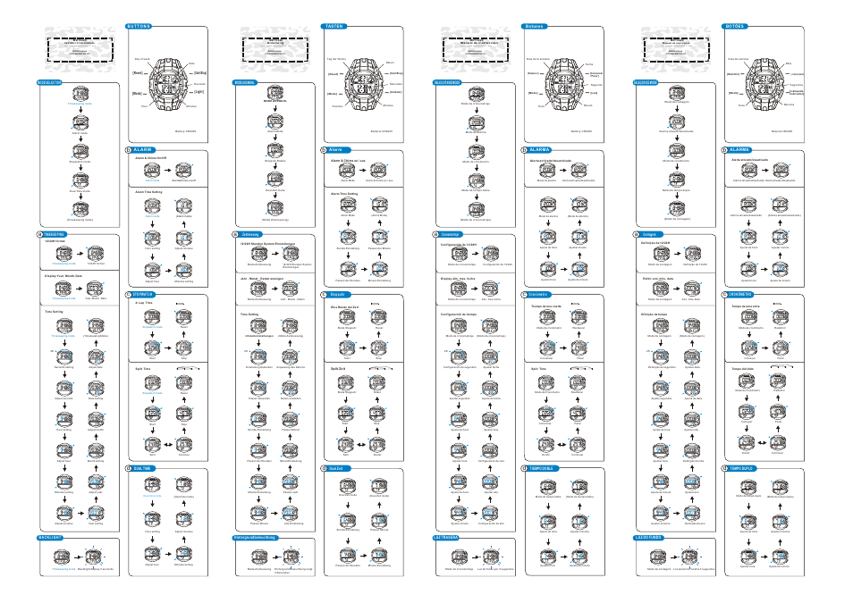 Q&Q QUARTZ MD10220 User Manual | 2 pages