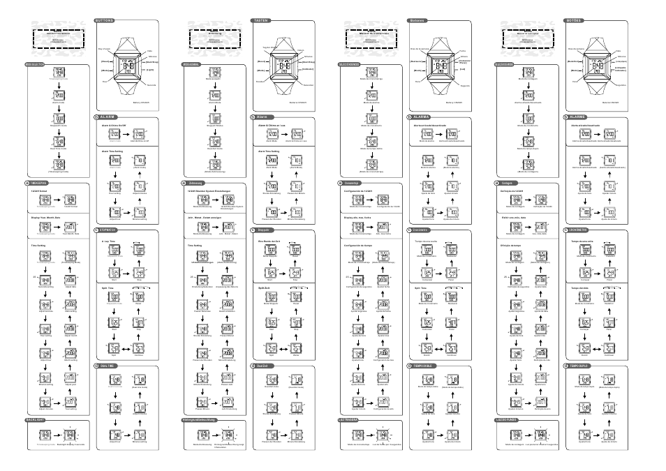 Q&Q QUARTZ MS058 User Manual | 2 pages