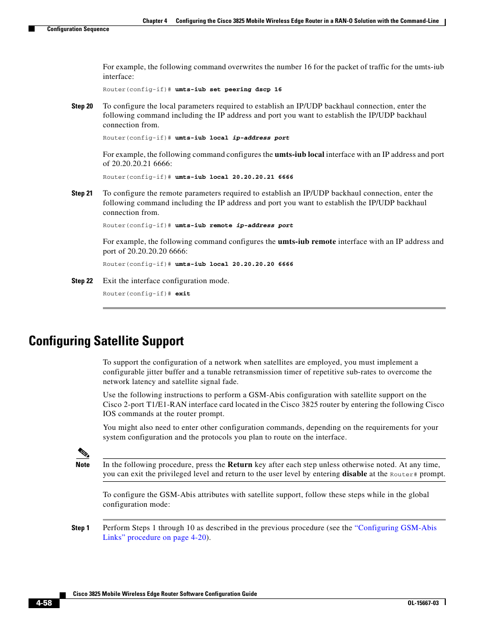 Configuring satellite support | Cisco 3825 User Manual | Page 116 / 358