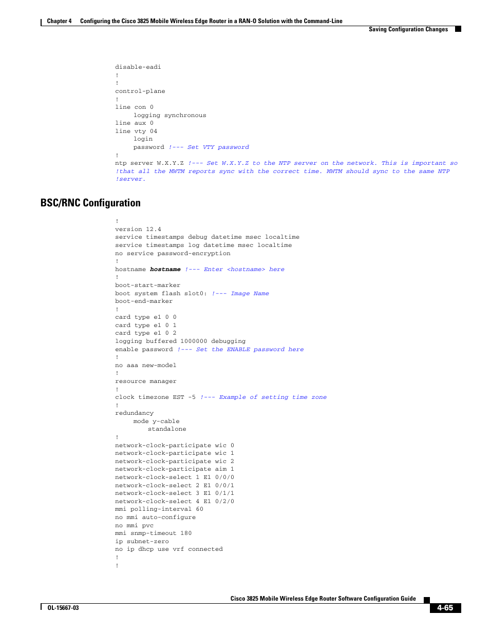 Bsc/rnc configuration | Cisco 3825 User Manual | Page 123 / 358
