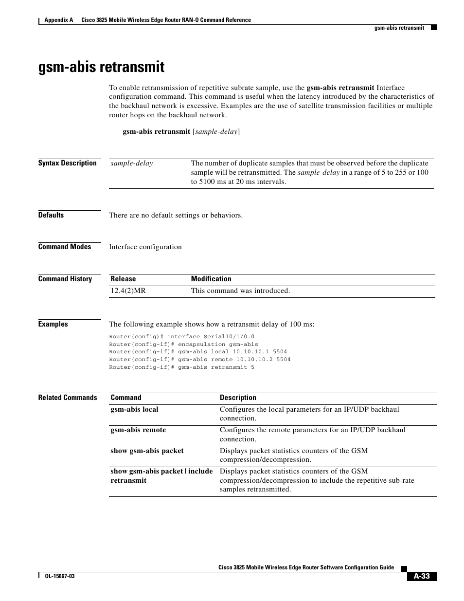 Gsm-abis retransmit | Cisco 3825 User Manual | Page 165 / 358