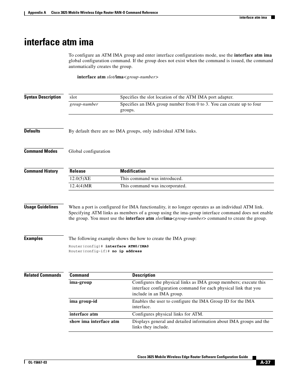Interface atm ima | Cisco 3825 User Manual | Page 169 / 358