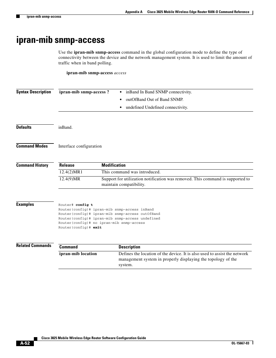 Ipran-mib snmp-access | Cisco 3825 User Manual | Page 184 / 358