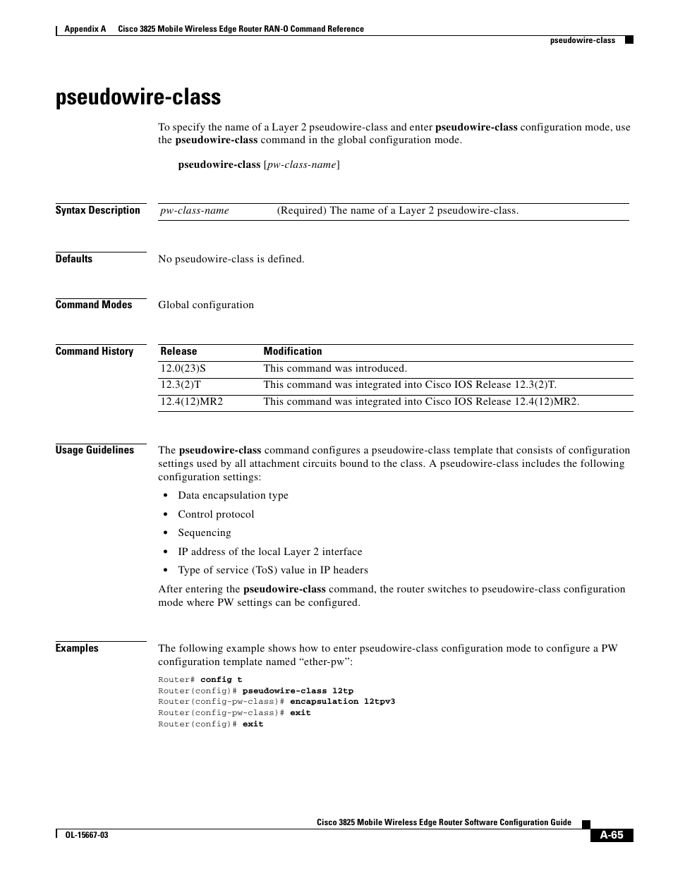 Pseudowire-class | Cisco 3825 User Manual | Page 197 / 358
