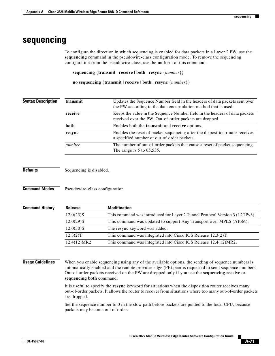 Sequencing | Cisco 3825 User Manual | Page 203 / 358
