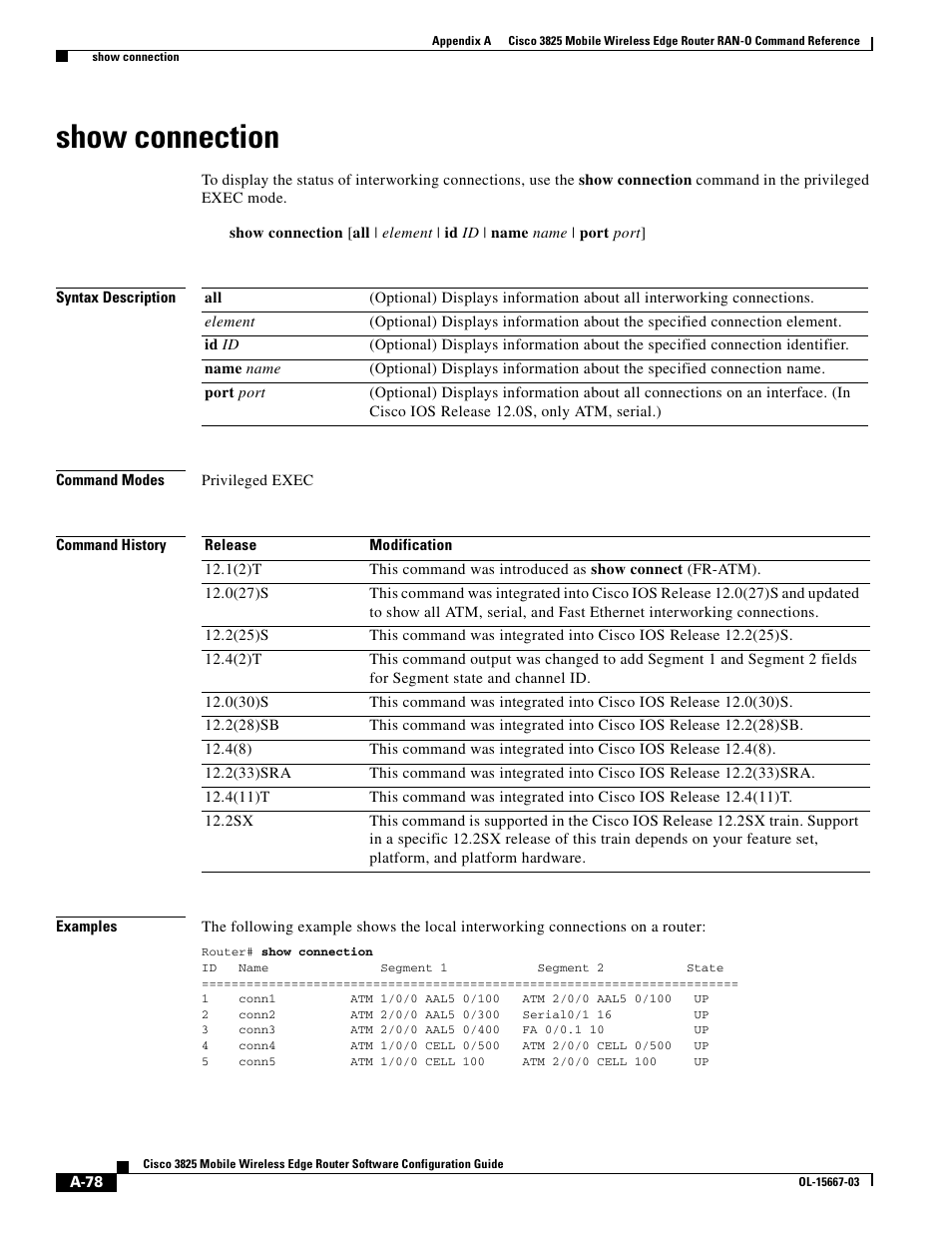 Show connection | Cisco 3825 User Manual | Page 210 / 358