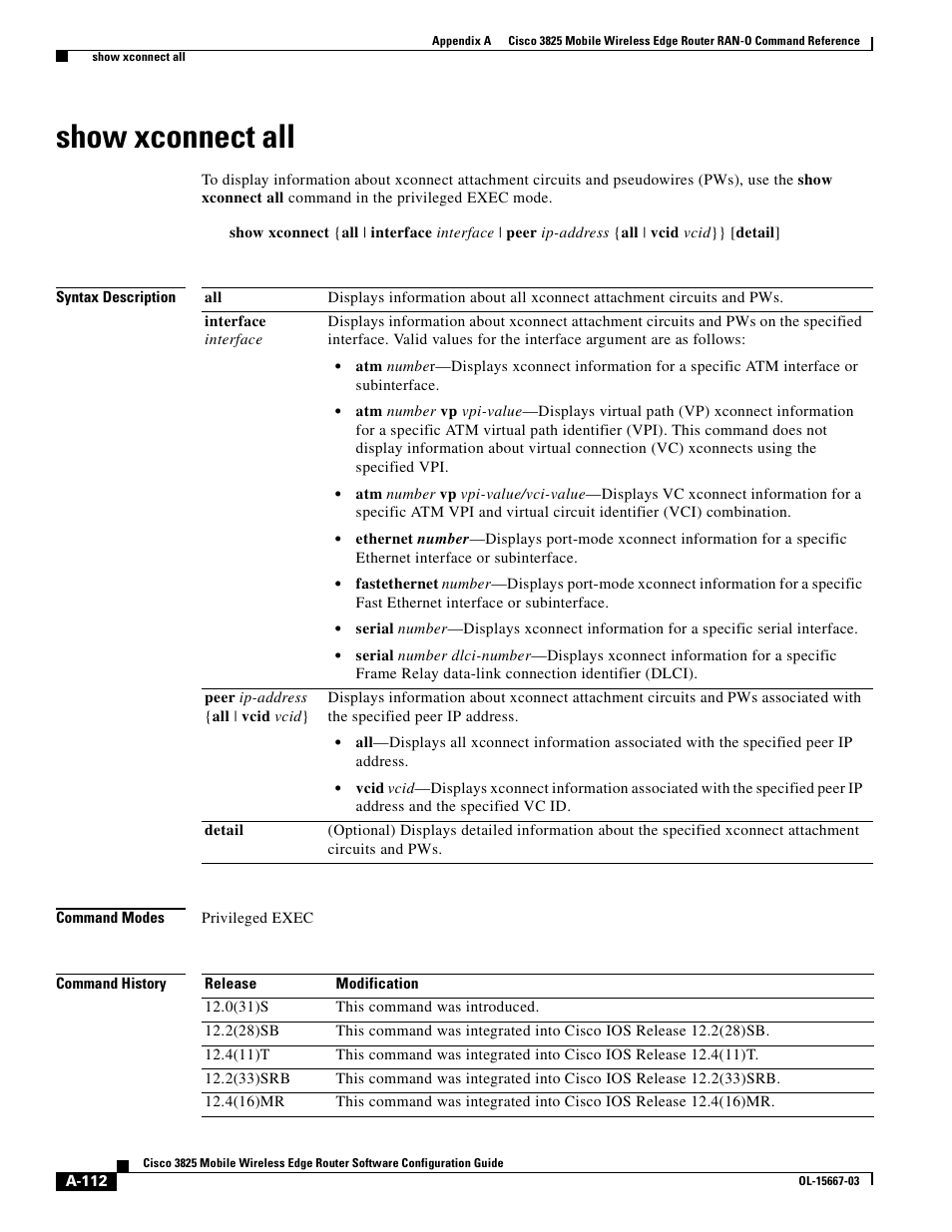 Show xconnect all | Cisco 3825 User Manual | Page 244 / 358
