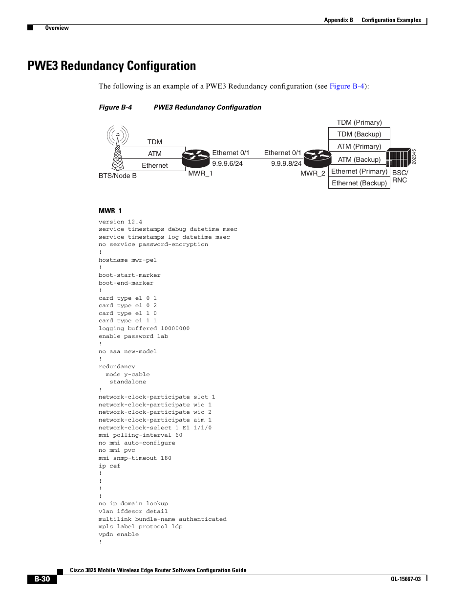 Pwe3 redundancy configuration | Cisco 3825 User Manual | Page 298 / 358