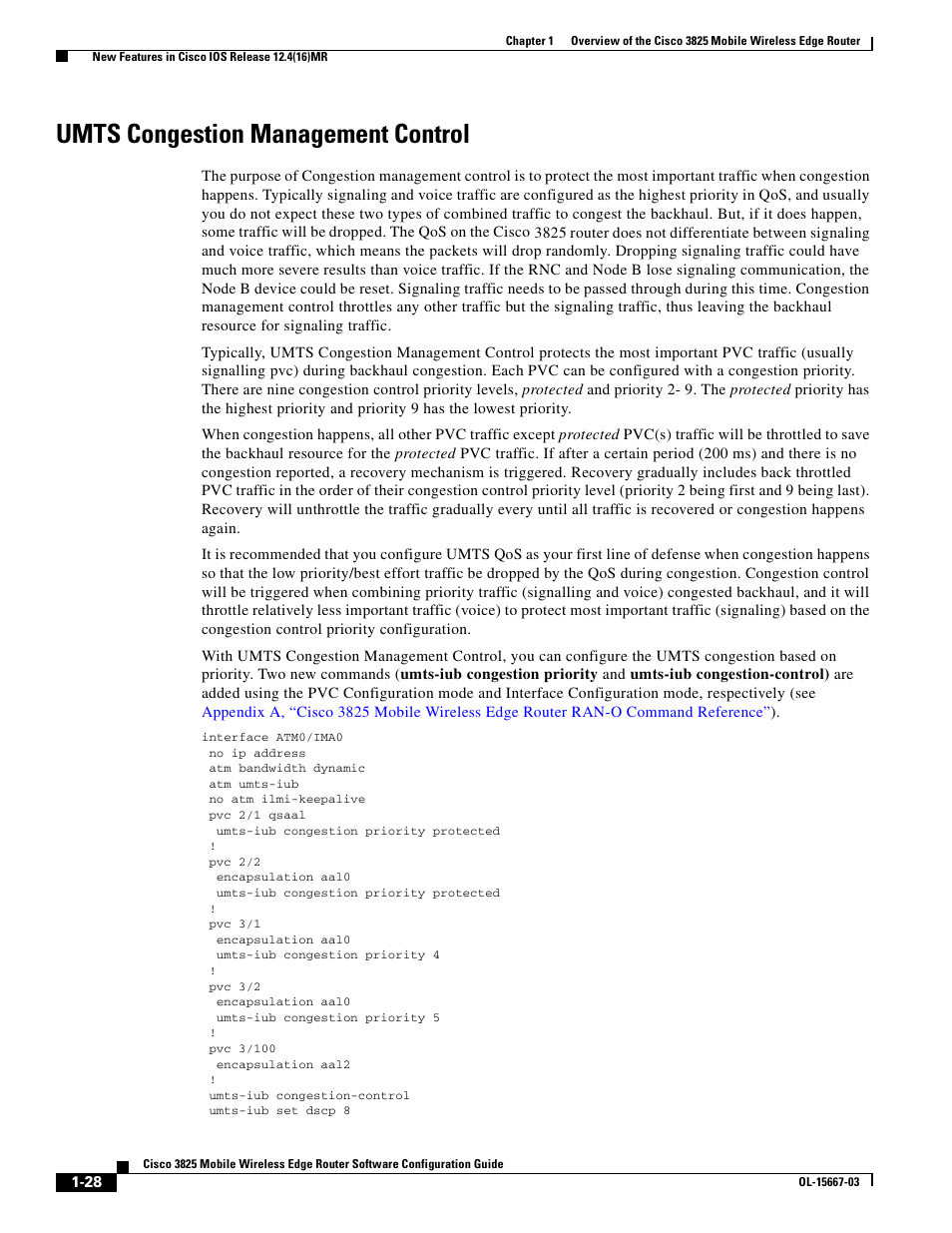 Umts congestion management control | Cisco 3825 User Manual | Page 38 / 358