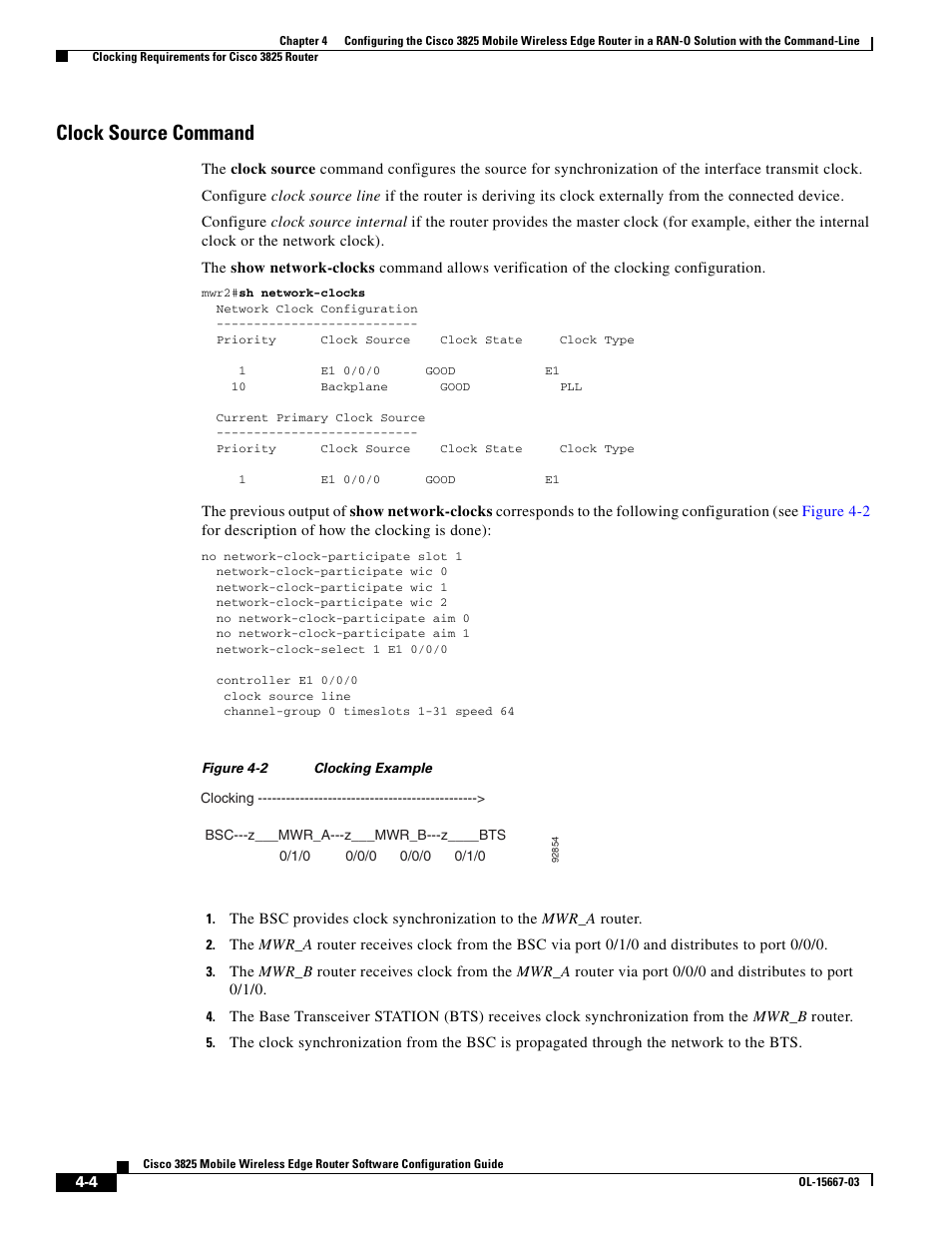 Clock source command | Cisco 3825 User Manual | Page 62 / 358