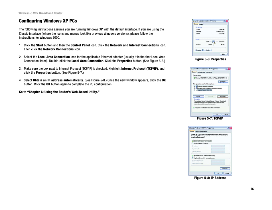 Configuring windows xp pcs | Cisco WRV54G User Manual | Page 20 / 101