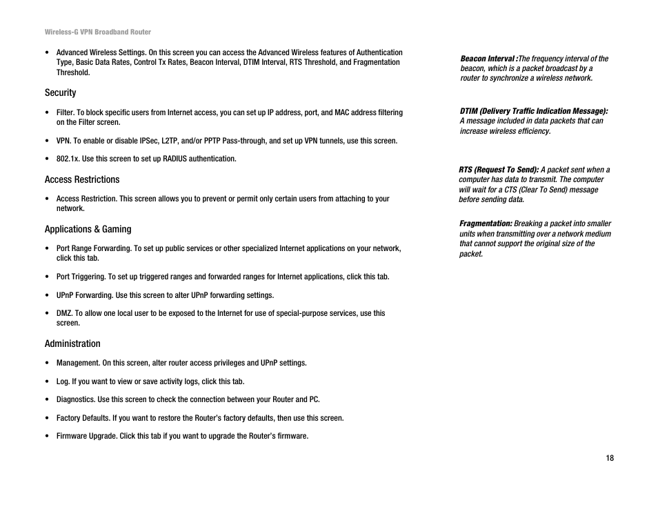 Cisco WRV54G User Manual | Page 22 / 101