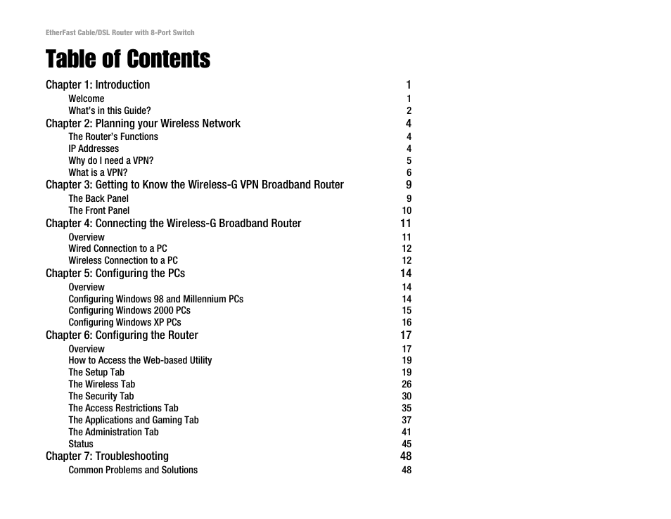 Cisco WRV54G User Manual | Page 3 / 101