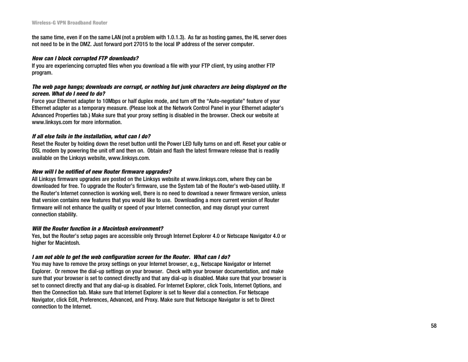 Cisco WRV54G User Manual | Page 62 / 101