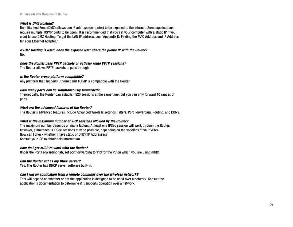 Cisco WRV54G User Manual | Page 63 / 101