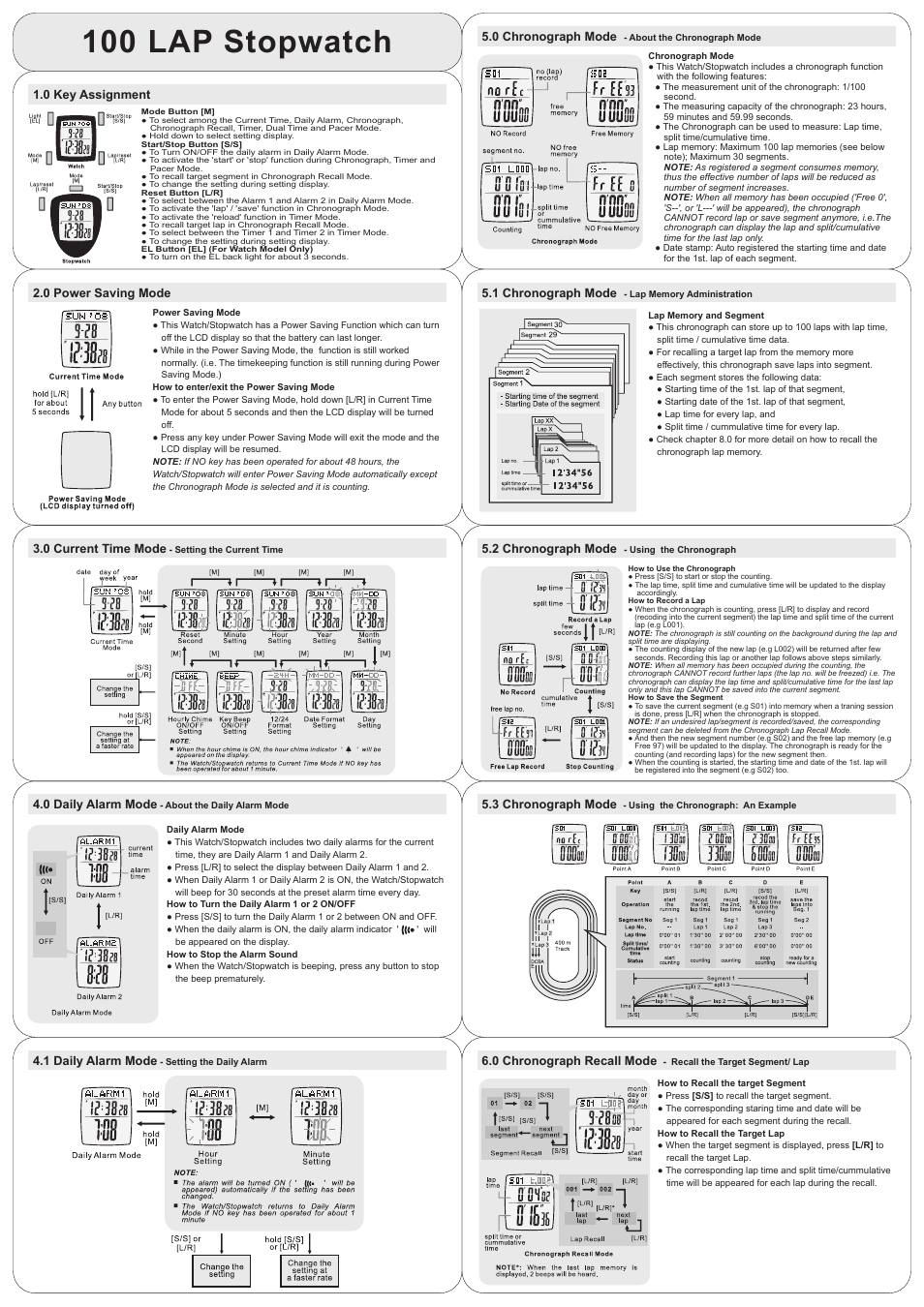 Q&Q QUARTZ L104J User Manual | 2 pages
