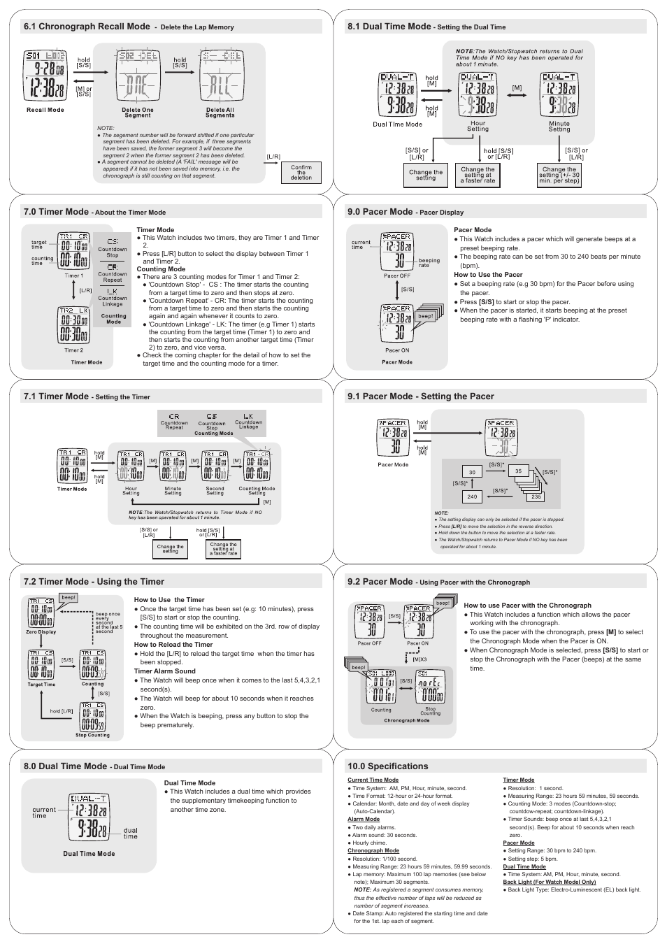Q&Q QUARTZ L104J User Manual | Page 2 / 2