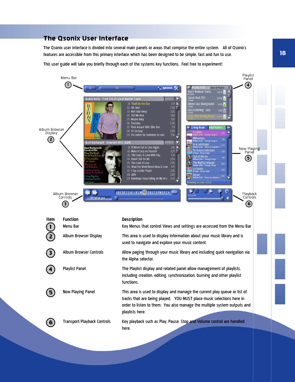 The qsonix user interface | Qsonix Qsonix User Manual | Page 18 / 56