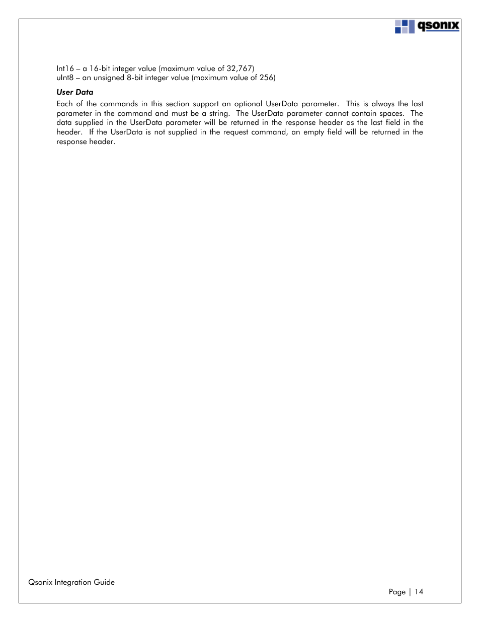 Qsonix Integration User Manual | Page 14 / 32