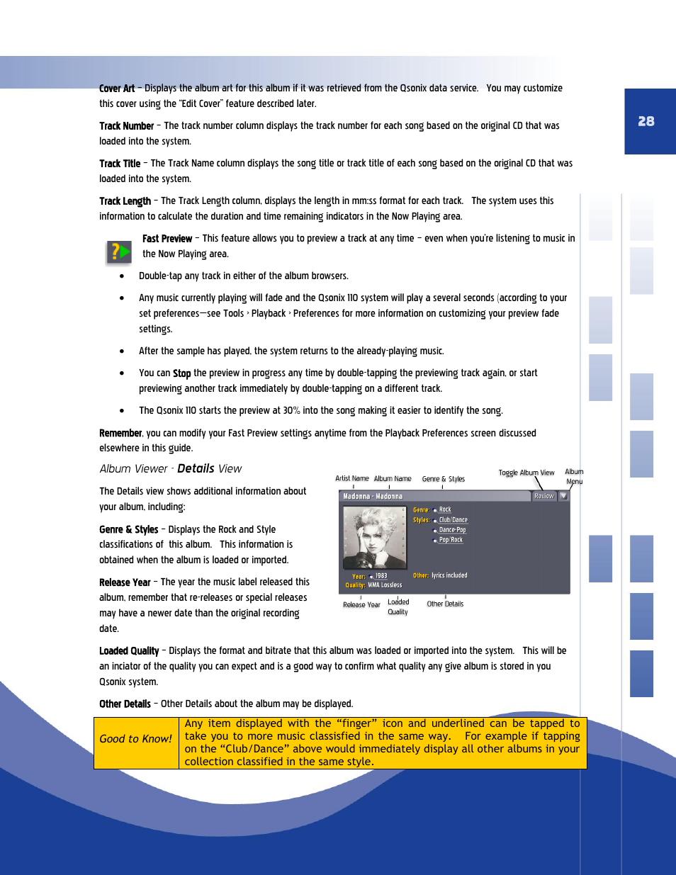 Album viewer - details view | Qsonix Q110 User Manual | Page 28 / 62