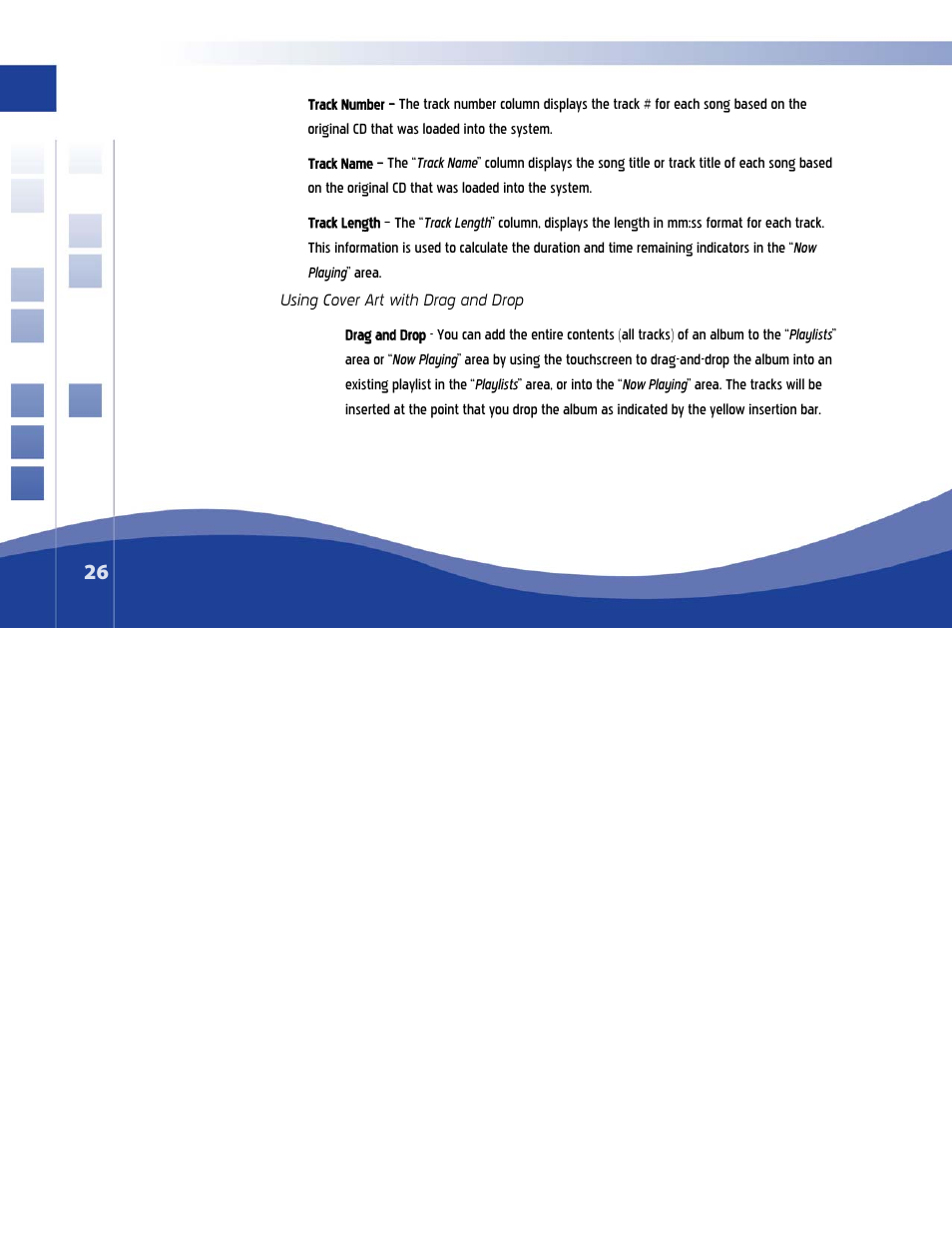 Using cover art with drag and drop | Qsonix Q100 System User Manual | Page 26 / 42