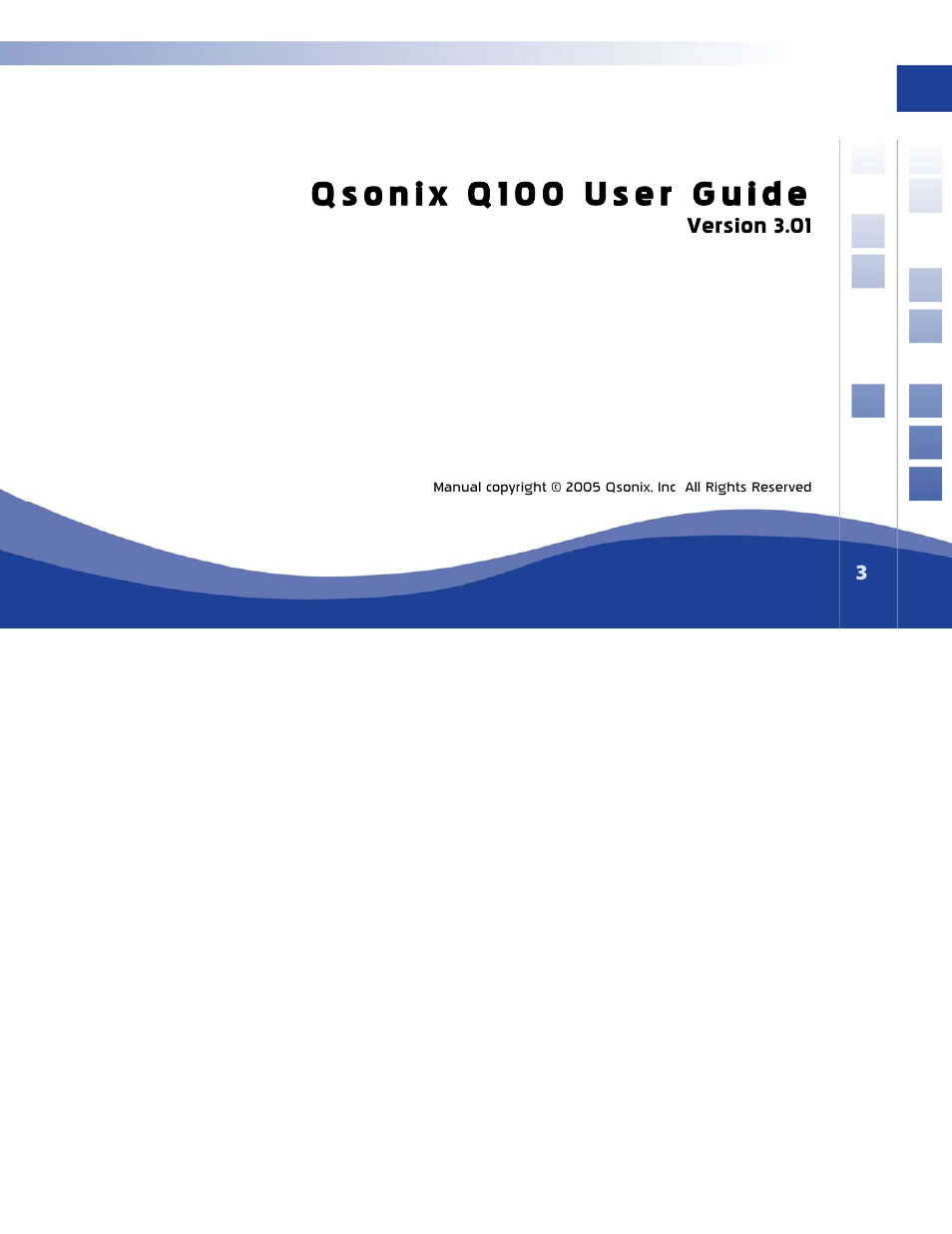 Introduction | Qsonix Q100 System User Manual | Page 3 / 42