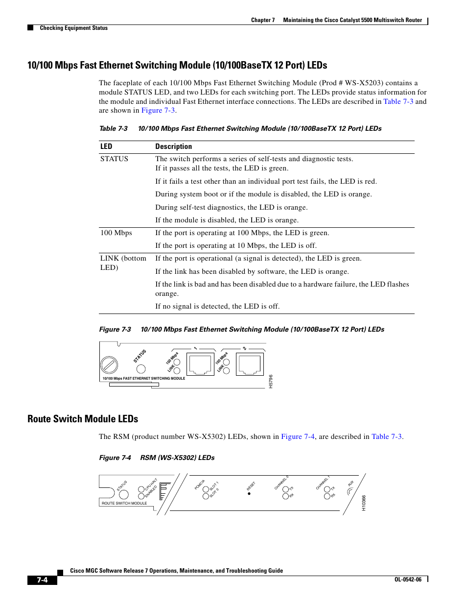 Route switch module leds | Cisco 5500 User Manual | Page 4 / 18