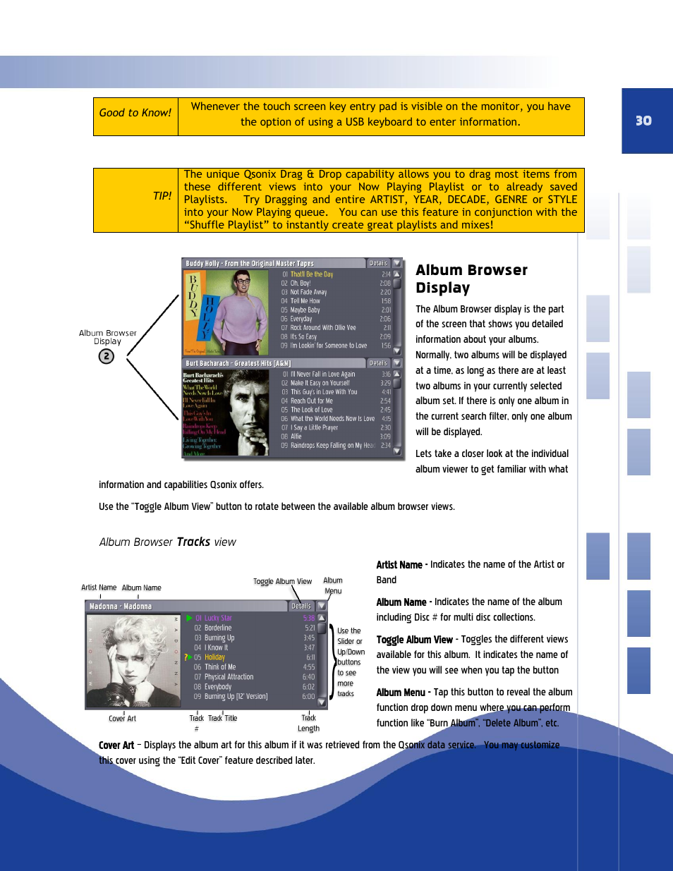 Album browser display | Qsonix QJB110 User Manual | Page 26 / 64