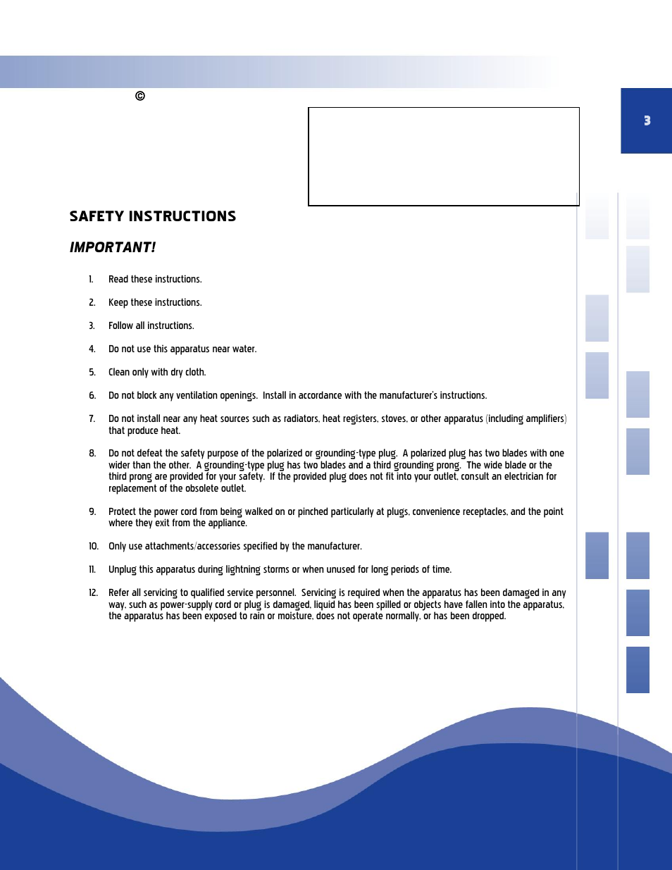 Safety instructions important | Qsonix QJB110 User Manual | Page 3 / 64