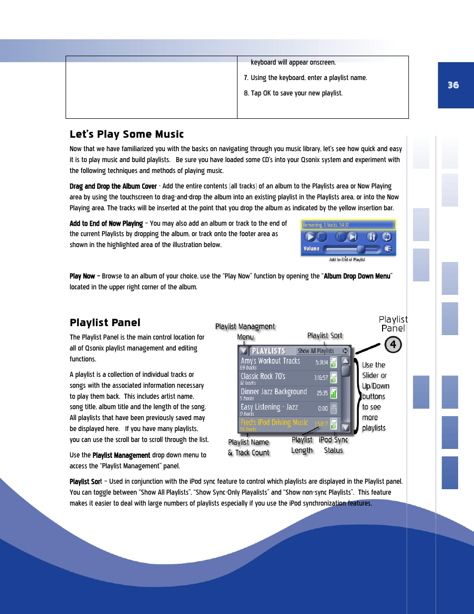 Let’s play some music, Playlist panel | Qsonix QJB110 User Manual | Page 32 / 64