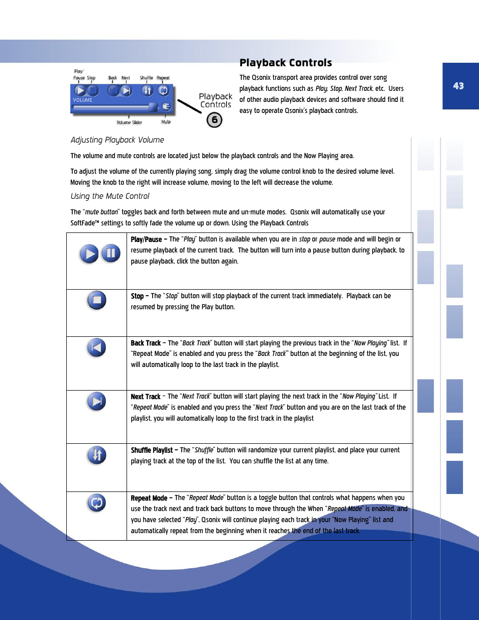 Playback controls | Qsonix QJB110 User Manual | Page 39 / 64