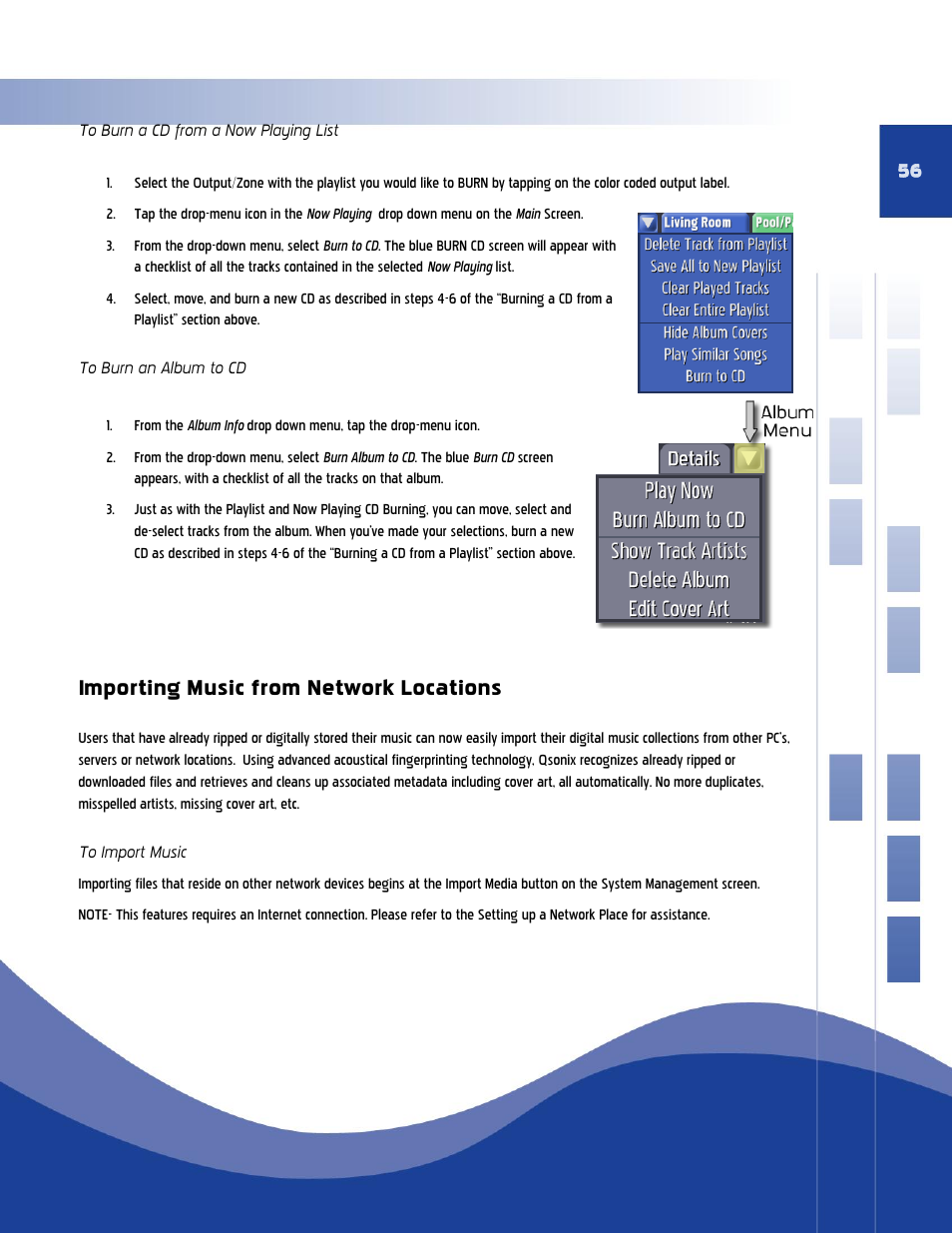 Importing music from network locations | Qsonix QJB110 User Manual | Page 52 / 64