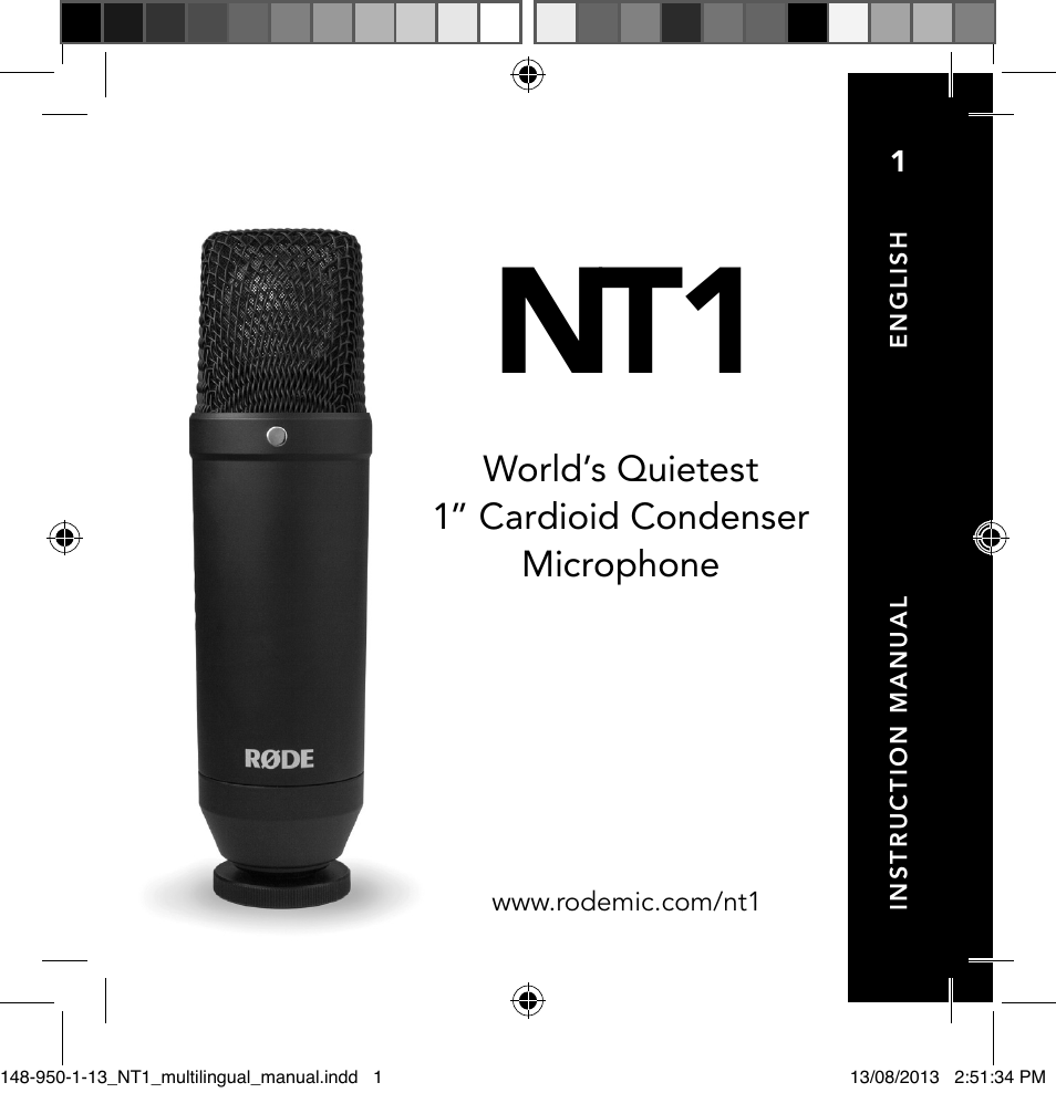 RODE Microphones NT1 User Manual | 208 pages