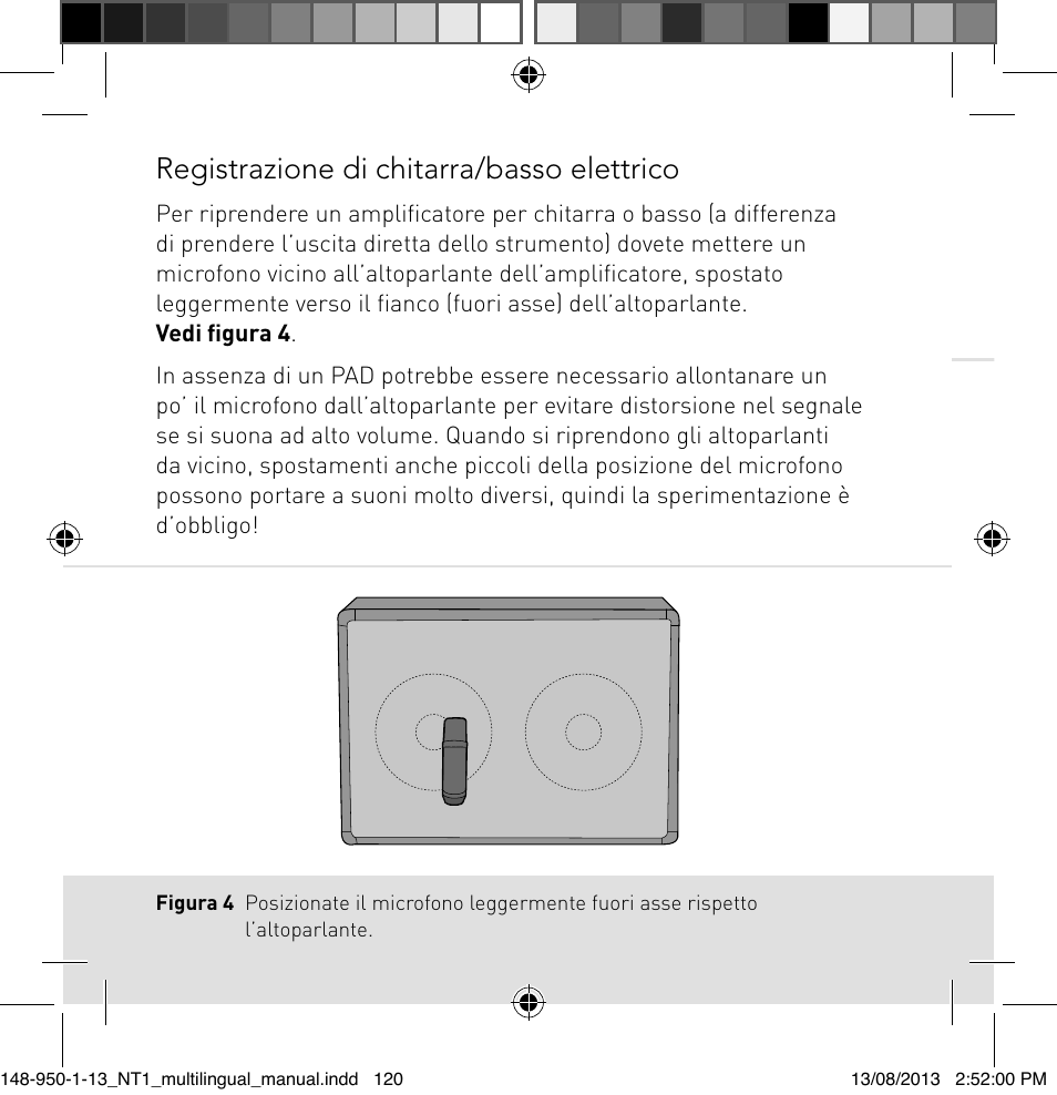 Registrazione di chitarra/basso elettrico | RODE Microphones NT1 User Manual | Page 120 / 208