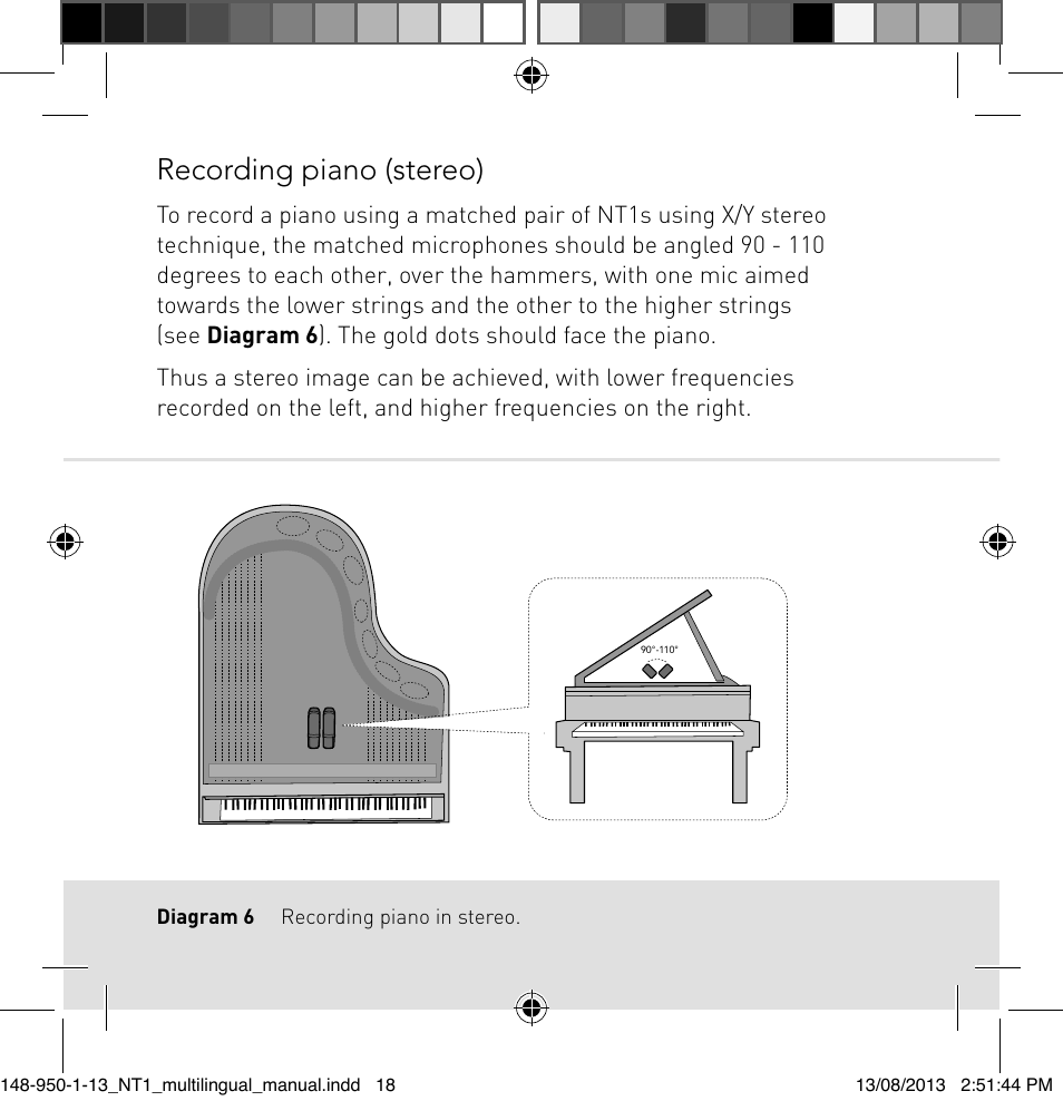Recording piano (stereo) | RODE Microphones NT1 User Manual | Page 18 / 208