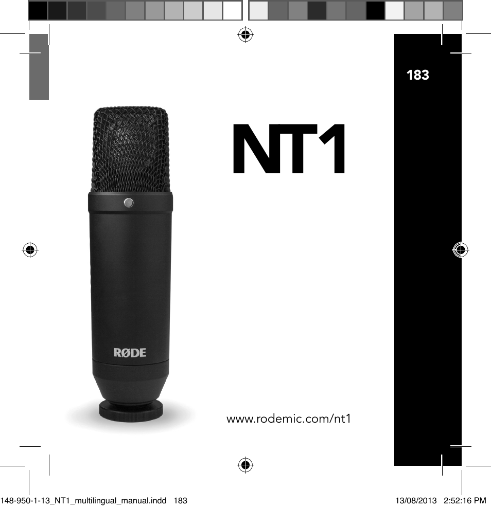 RODE Microphones NT1 User Manual | Page 183 / 208