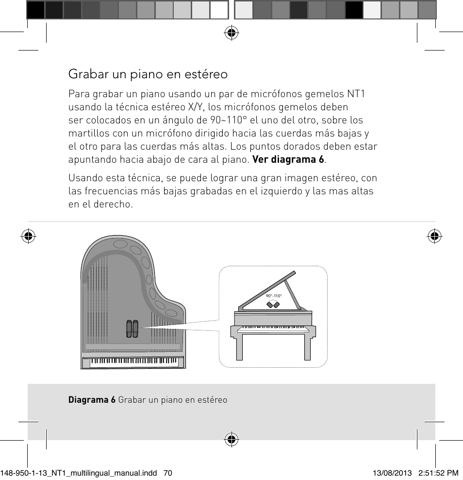 Grabar un piano en estéreo | RODE Microphones NT1 User Manual | Page 70 / 208