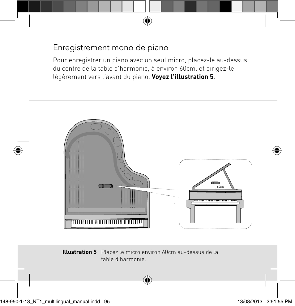 Enregistrement mono de piano | RODE Microphones NT1 User Manual | Page 95 / 208
