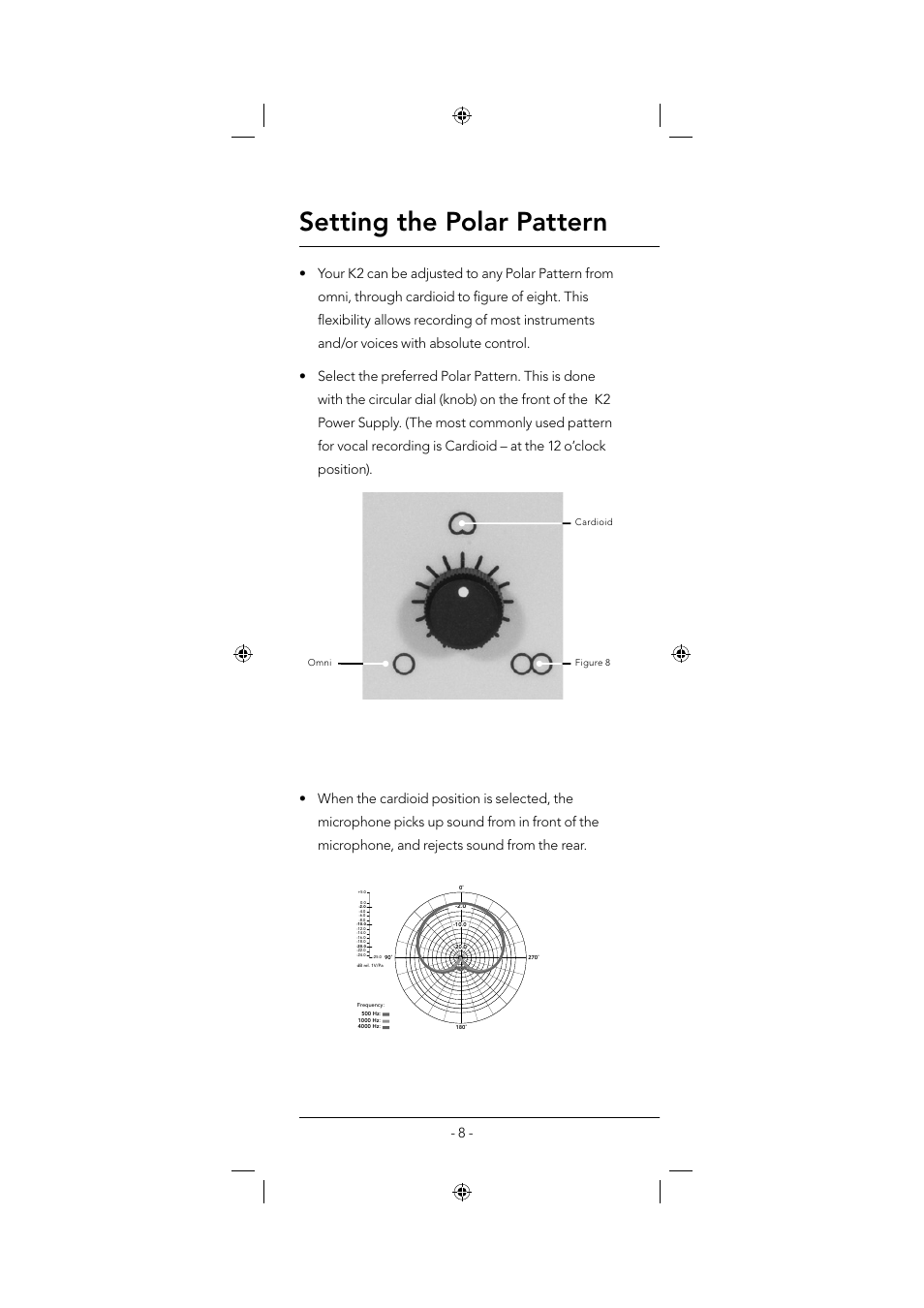 Setting the polar pattern | RODE Microphones K2 User Manual | Page 8 / 16