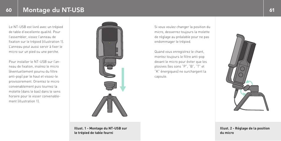 Montage du nt-usb | RODE Microphones NT-USB User Manual | Page 31 / 105